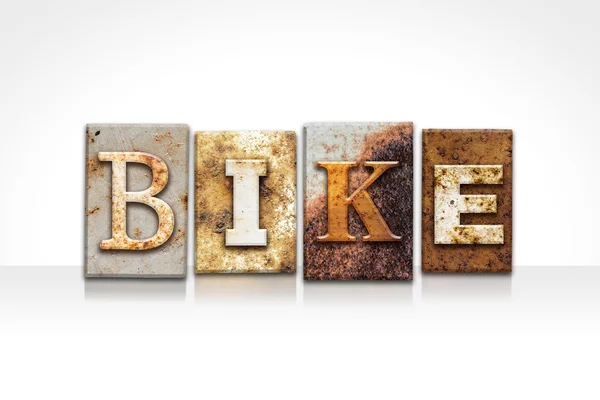 Koncepcja Typografia roweru na białym tle — Zdjęcie stockowe