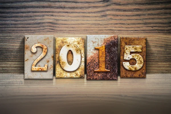 2015 Concept Letterpress Theme — Stock Photo, Image
