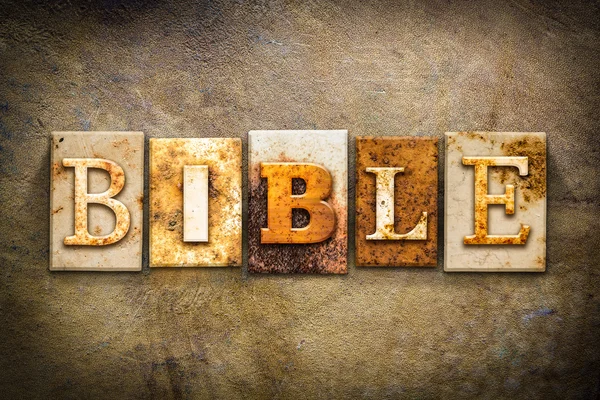 Bibeln begreppet boktryck läder tema — Stockfoto