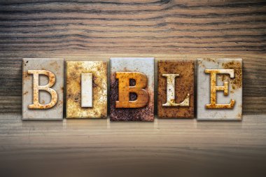 Bible Concept Letterpress Theme clipart