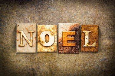 Noel kavramı Letterpress deri Tema