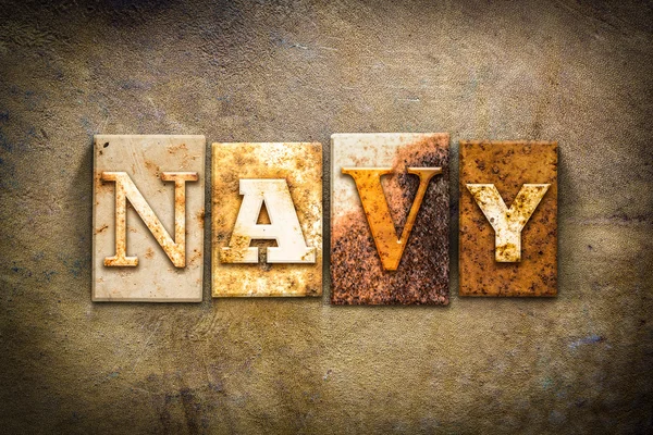 Navy Concept Letterpress nahka teema — kuvapankkivalokuva