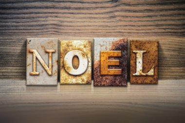 Noel kavramı Letterpress Tema