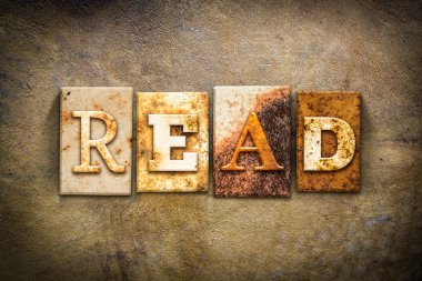 Okuma kavramı Letterpress deri Tema