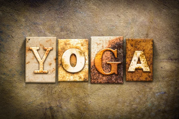 Yoga-konceptet boktryck läder tema — Stockfoto