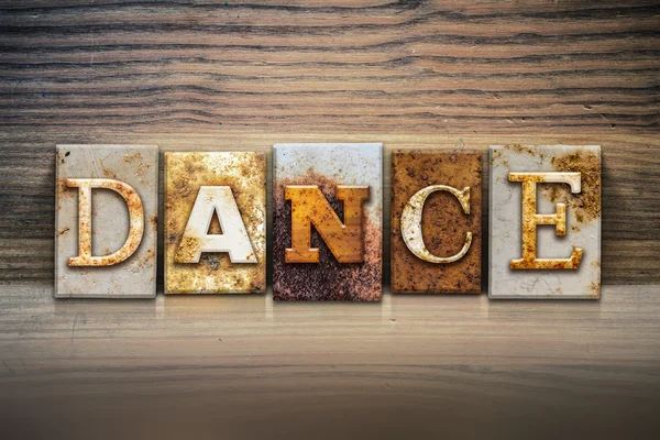 Conceito de dança tema de tipografia — Fotografia de Stock