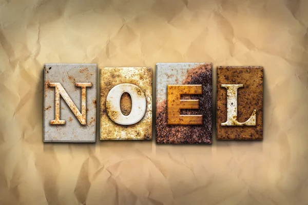 Noel Concept Rusted Metal Type — Stock Photo, Image