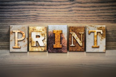 Yazdırma kavramı Letterpress Tema