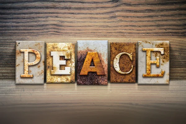 Peace Concept Letterpress Theme — Stock Photo, Image