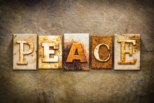 Peace Concept Letterpress thème en cuir — Photo