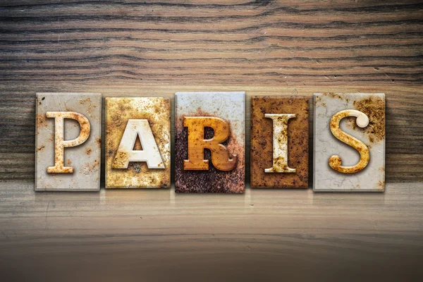 Paris Concept Letterpress Theme — Stock Photo, Image