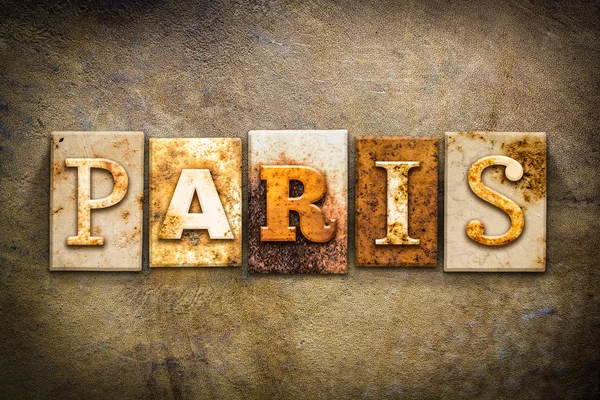 Paris conceito Letterpress couro tema — Fotografia de Stock
