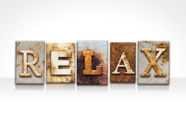 Tipo kavramı üzerinde beyaz izole sakin ol