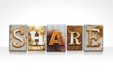 Tipo kavramı üzerinde beyaz izole paylaşmak