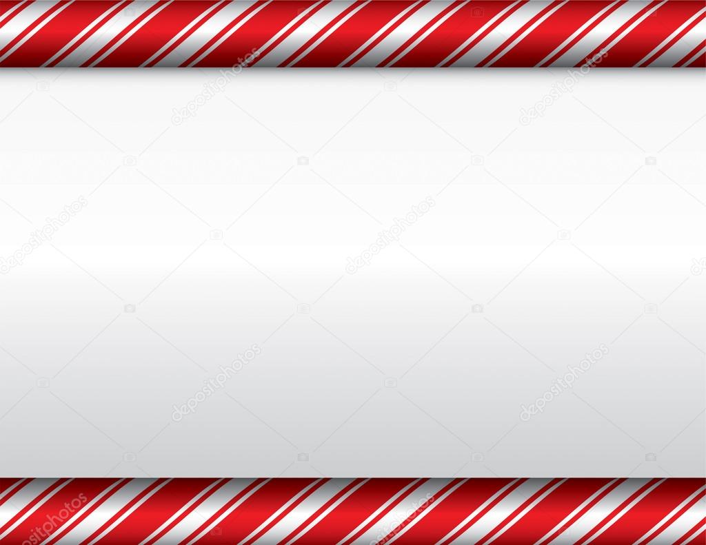 Christmas Candy Cane White Background