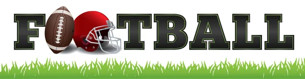 American Football Word Art Illustration