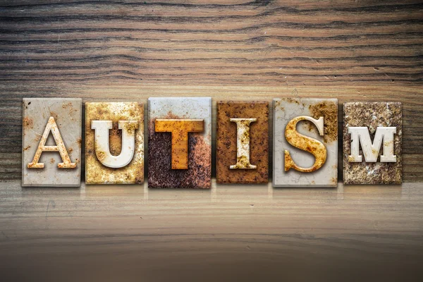 Autism Concept Letterpress Theme — Stock Photo, Image