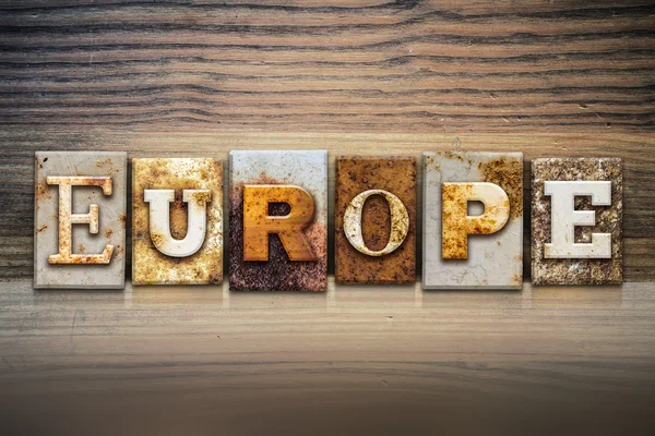 Europa Concept boekdruk thema — Stockfoto