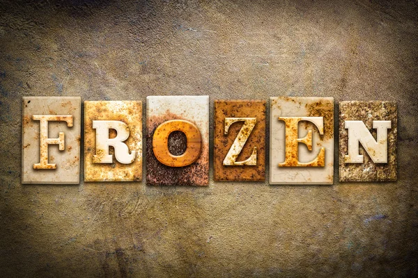 Frozen Concept Letterpress Leather Theme — Stock Photo, Image