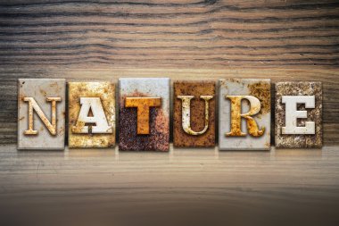 Doğa kavramı Letterpress Tema
