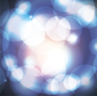 Abstract Circles of Blue Light Illustration