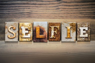 Selfie kavramı Letterpress Tema