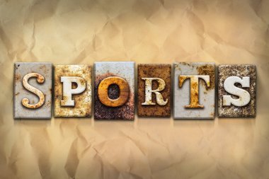 Sports Concept Rusted Metal Type clipart