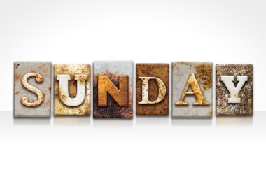 Pazar Letterpress kavramı üzerinde beyaz izole