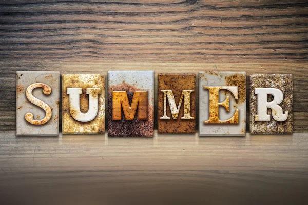 Summer Concept Letterpress Theme — Stock Photo, Image