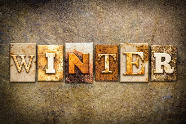 Kış konsepti Letterpress deri Tema — Stok fotoğraf