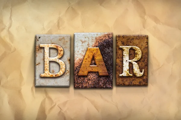 Bar Concept verroest metalen Type — Stockfoto