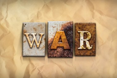War Concept Rusted Metal Type clipart