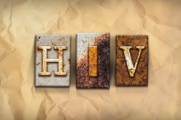 Concept du VIH Type de métal rouillé — Photo