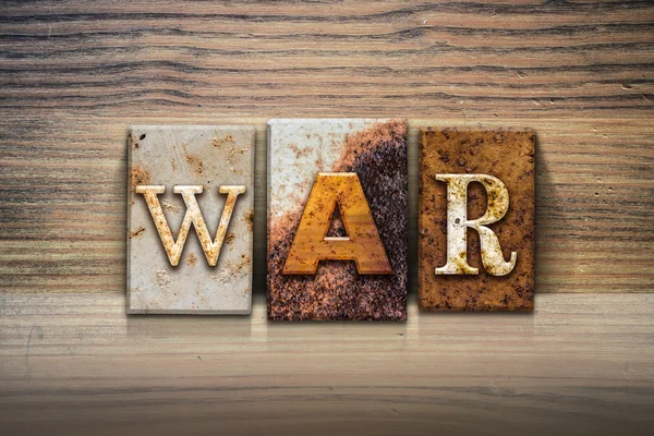 War Concept Letterpress Theme — Stock Photo, Image