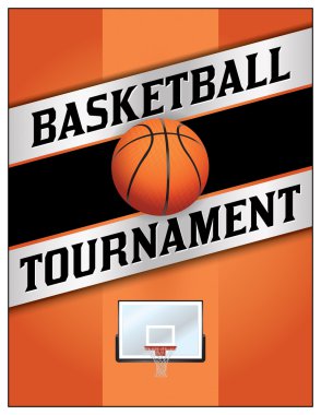 Basketball Tournamet Flyer Poster Illustration clipart