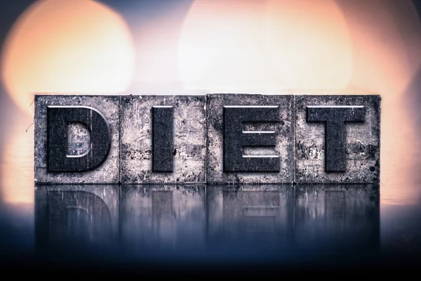 Diet Concept Vintage Letterpress Type — Stock Photo, Image