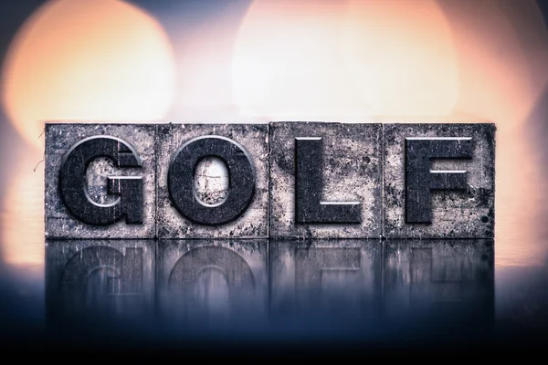 Golf konsepti Vintage Letterpress türü — Stok fotoğraf