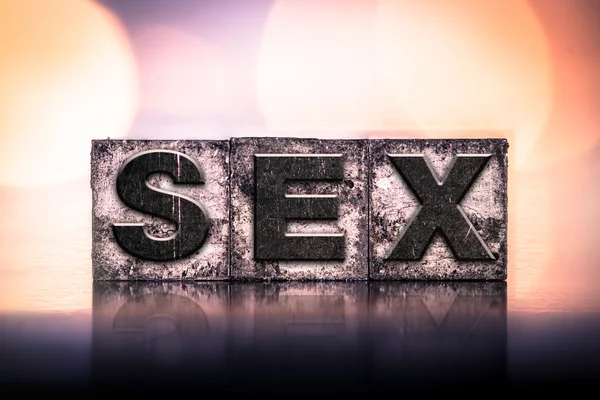 Sex Concept Vintage Letterpress Type — Stock Photo, Image