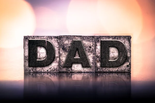 Dad Concept Vintage Letterpress Type — Stock Photo, Image