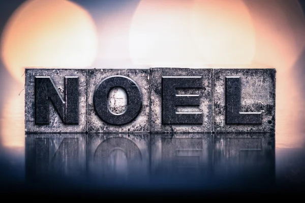 Noel concept vintage buchdruck typ — Stockfoto