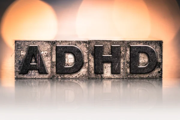 ADHD-begreppet Vintage boktryck typ — Stockfoto