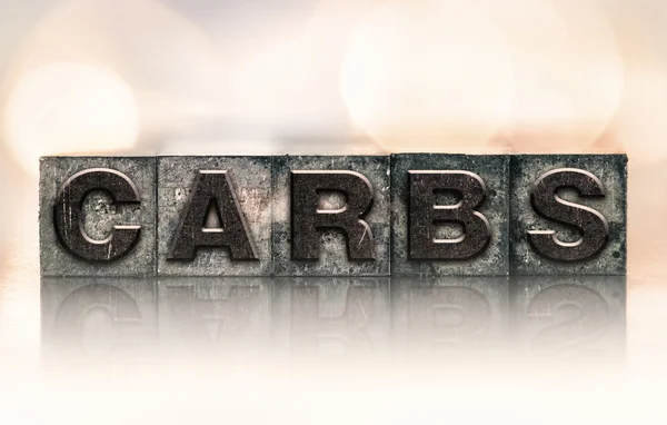 Carbs Concept Vintage Letterpress Type — Stock Photo, Image