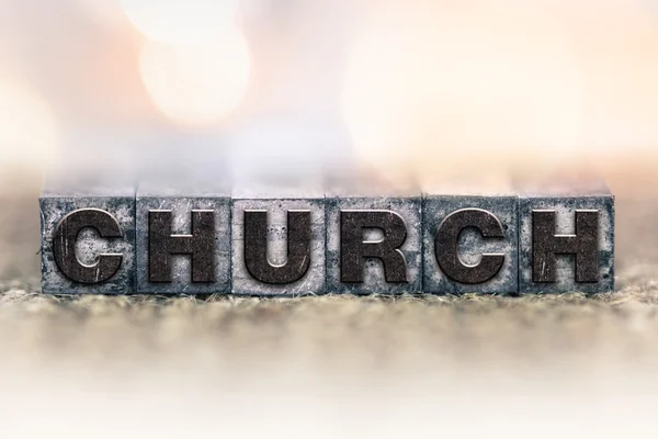 Kerk Concept Vintage boekdruk Type — Stockfoto