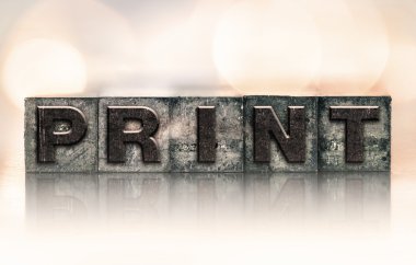 Yazdırma konsepti Vintage Letterpress türü