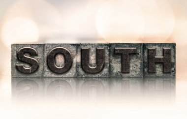 Güney konsepti Vintage Letterpress türü