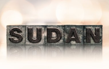 Sudan konsepti Vintage Letterpress türü