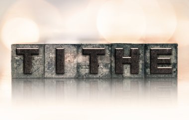 Aşar vergisi konsepti Vintage Letterpress türü