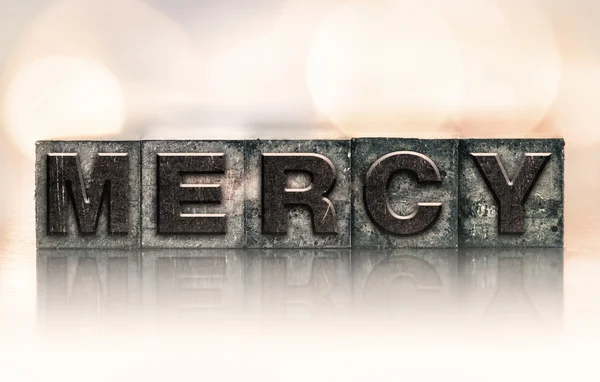 Mercy concetto Vintage Letterpress Tipo — Foto Stock
