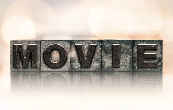 Movie Concept Vintage Letterpress Type — Stock Photo, Image