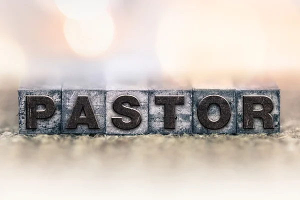 Typ typografia Pastor koncepcja Vintage — Zdjęcie stockowe
